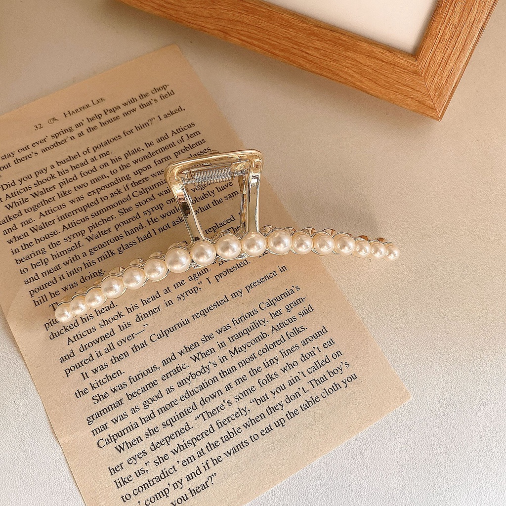 JEPIT BESI JEPITAN PANJANG PEARL JUMBO JEDAI METAL GOLD SILVER MUTIARA RAMBUT KRISTAL KOREA WANITA WARNA EMAS BESAR TEBAL KOREAN WOMEN FEMALE ELEGANT SMALL PEARLS RHINOSTONE JAW MANIK HAIR ACCESSORIES CLUTCHER CLAW HAIRCLIP CLIPS MEDIUM BIG LONG CEPOL