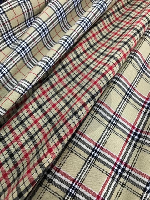 Kain Katun Kotak Motif Burberry Classic Bahan Premium Jepang