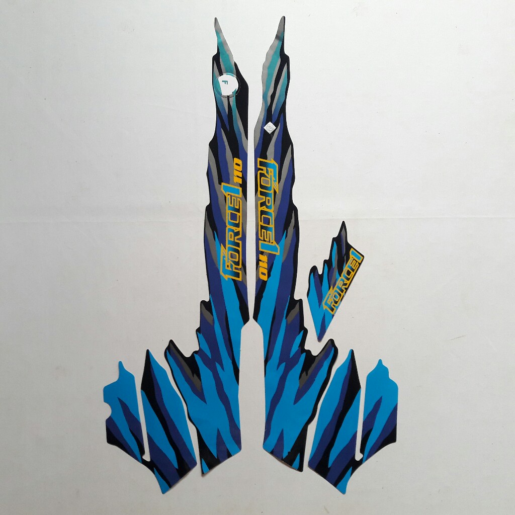 Stiker Striping yamaha force 1 1993 biru