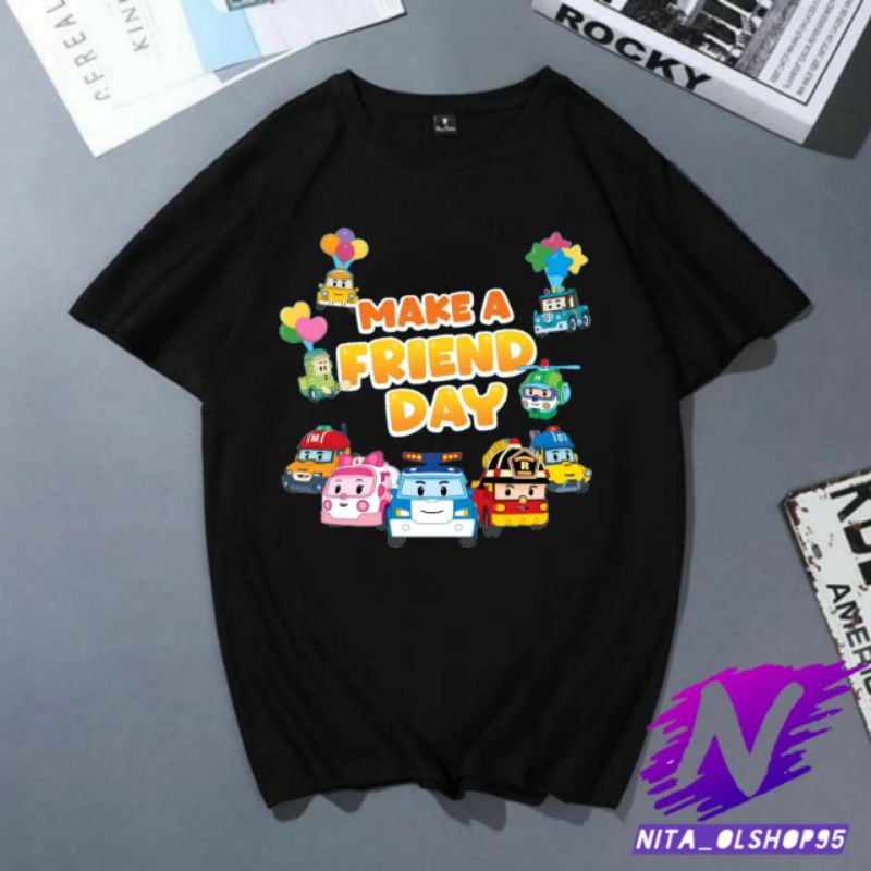 kaos anak kartun polisi poli and friend