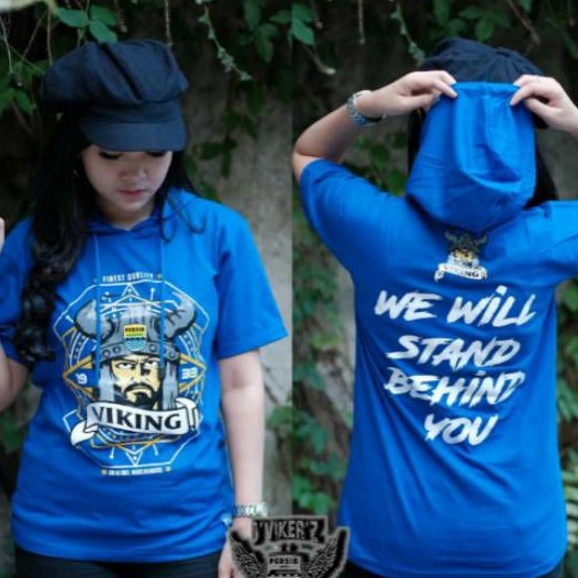 Kaos Hoodie viking Persib original biru