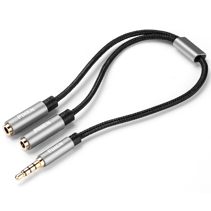 

llano Kabel Splitter Jack 3.5mm Male Ke 2 Female untuk Earphone