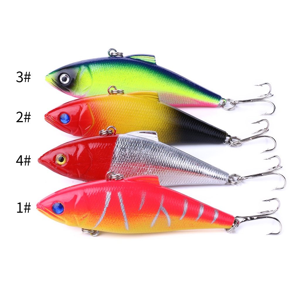 HENGJIA 4PCS/Lot 8.5cm/11.2g Vibration Fishing Lure Hard Plastic Artificial VIB Artificial Hard Bait