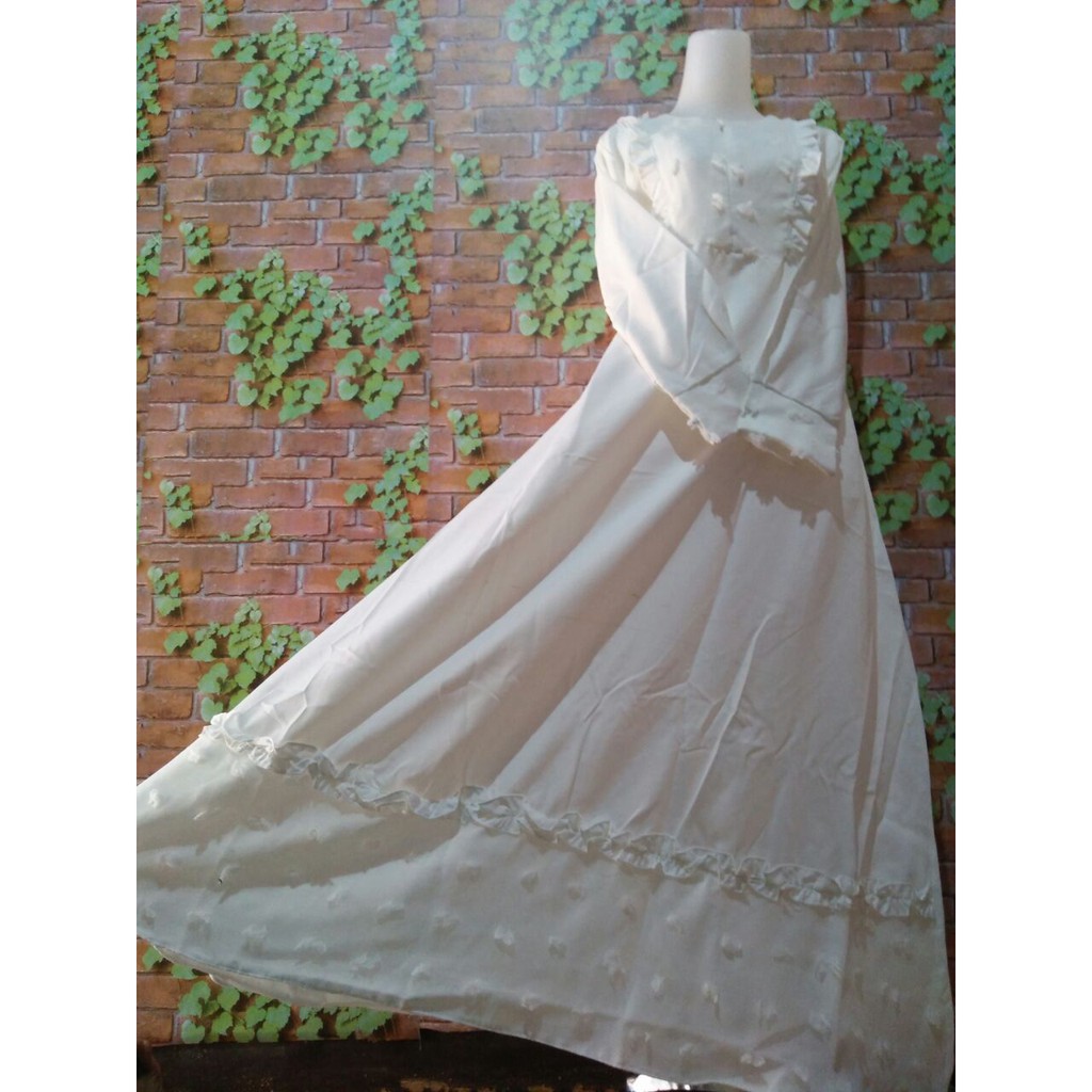 Gamis putih White pura White haji edition baju umroh putih tulang seragam manasik menasik idul fitri