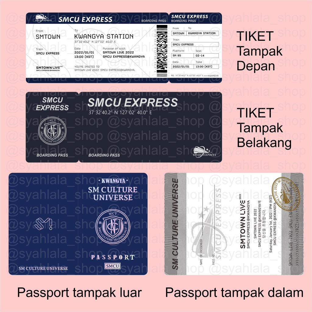 READY TIKET PASSPORT SMCU EXPRESS KONSER SMTOWN LIVE 2022