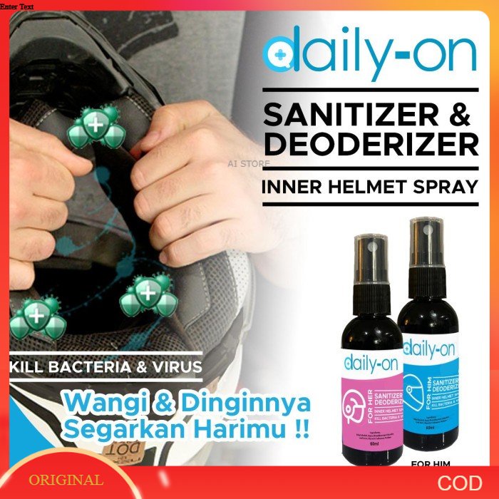 PENGHILANG BAU HELM ANTIBACTERIAL DAN ANTI VIRUS | SANITIZER HELMET - For Him (Blue)