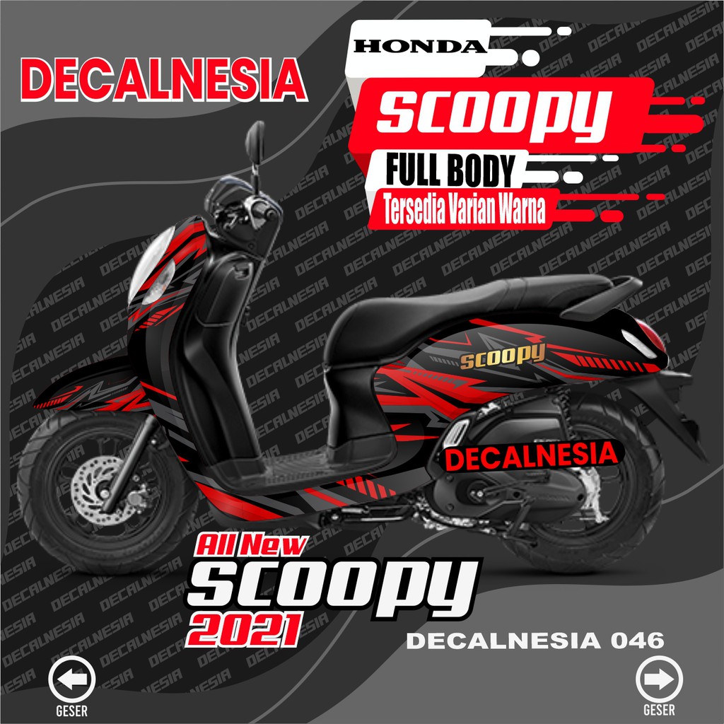 Stiker Scoopy Full Body Racing Variasi Decal Scoopy Sticker Scopy Dekal New 2021