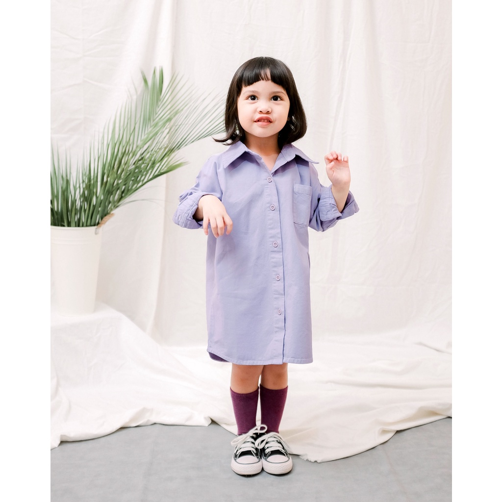 DAGESTAN DRESS | Kemeja Oversized Anak | Dress Kemeja Anak | Kemeja Anak Perempuan | Kemeja Denim Anak