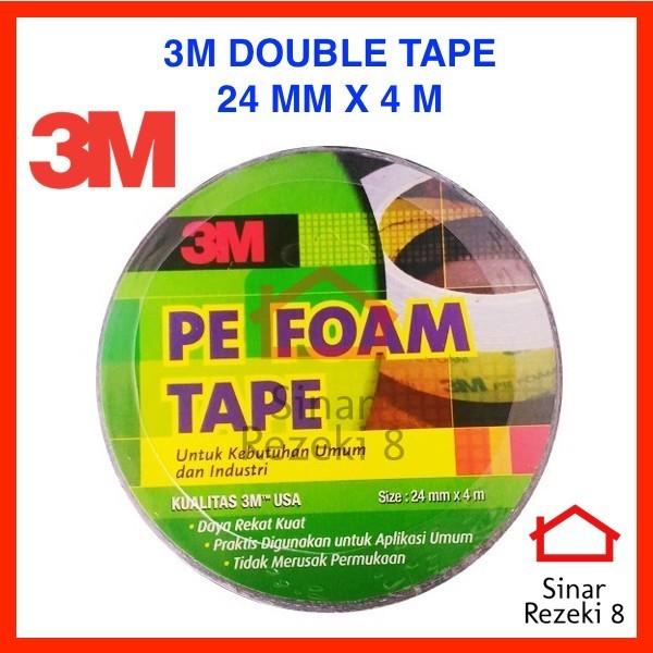 

3M Double Tape Abu 24 mm x 4 M / PE Foam Perekat 1600 T Kualitas Terjamin