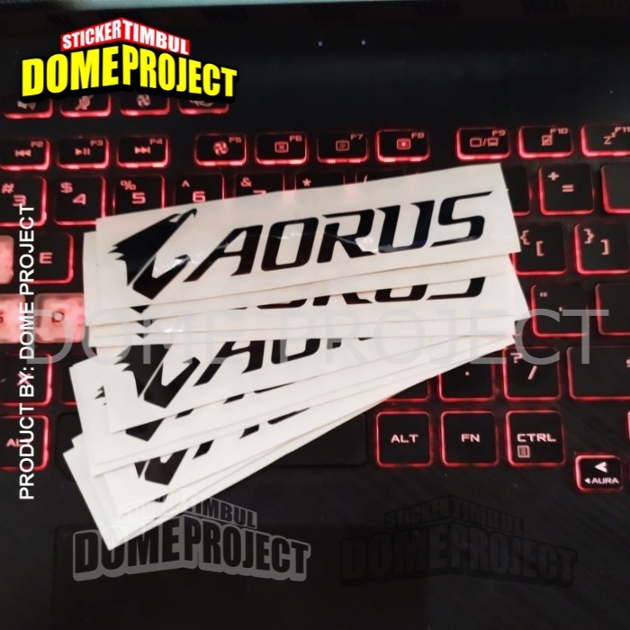 [BUY 3 GET 1] AORUS STIKER CUTTING AKSESORIES KOMPUTER GAMING STIKER IMPORT SATUAN