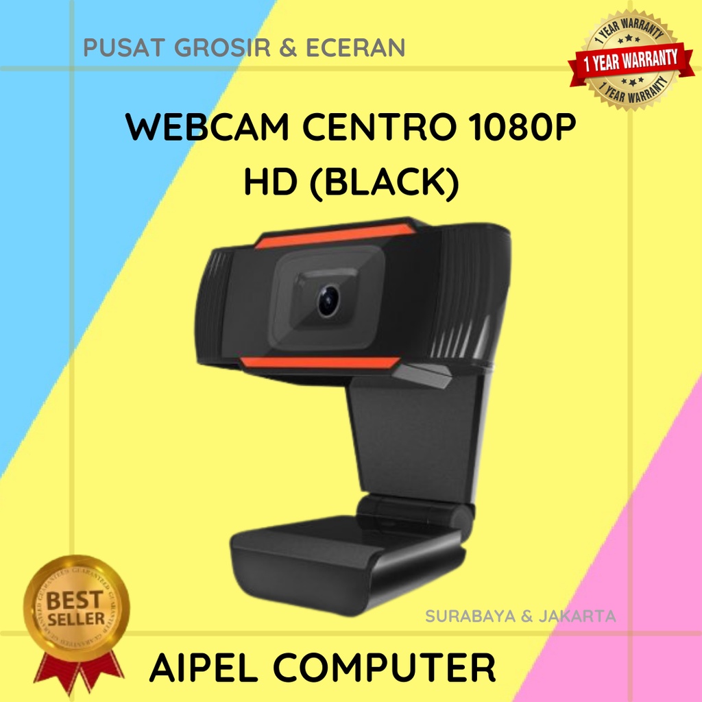 1080P  WEBCAM CENTRO 1080P HD BLACK