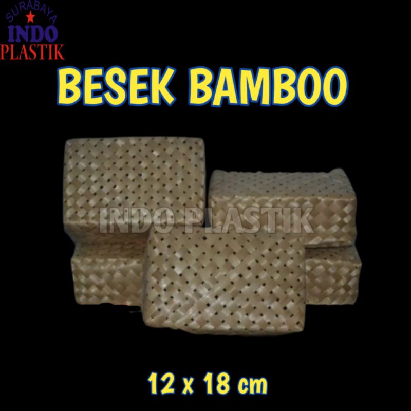 

ISI 10 PCS KOTAK BAMBU SPESIAL 12X18X7 CM BESEK BAMBU KOTAK KUE DARI BAMBU