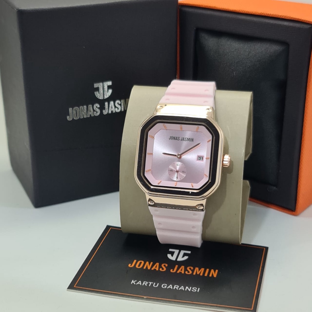 Grosiran Jam Tangan Wanita Jonas Jasmin Original 3790HB Analog Strap Rubber Include Box Original Exclusive dan Baterai Cadangan (COD)