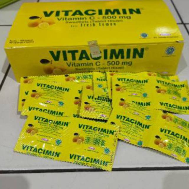 Vitacimin Vitamin C Tablet Hisap 500mg Vitamin C Tablet Hisap 500mg Per Tablet Indonesia