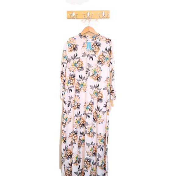 Gamis Vamosh ORIGINAL  ALL SIZE GPT Asiah-Motif Bunga Hijau