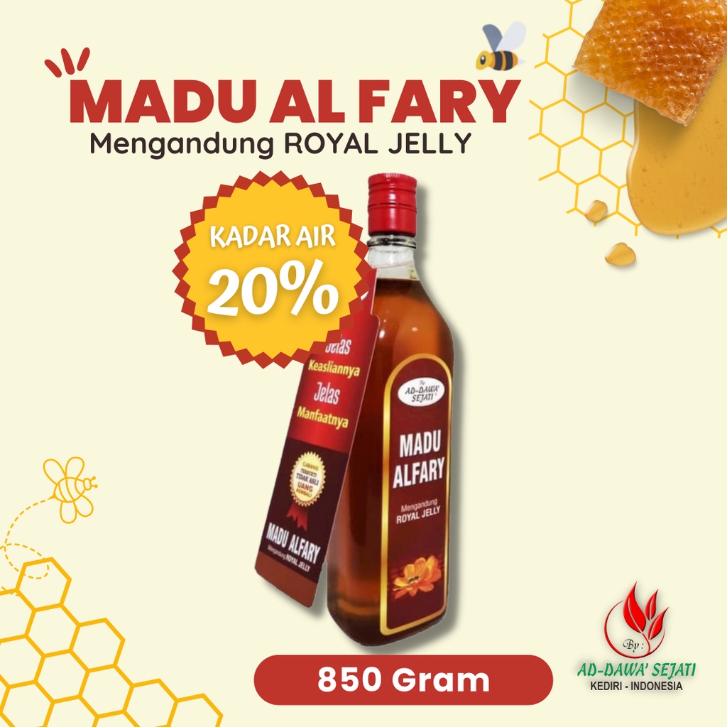 

Madu Al Fary | Madu Mengandung Royal Jelly | Madu Asli | Madu Murni | Madu Al Fary 850 Gram