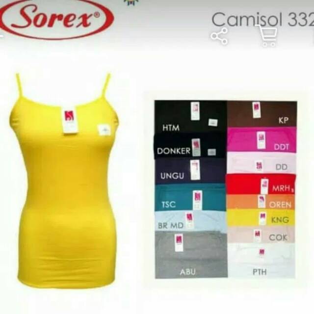 Tank top tali kecil singlet wanita camisole sorex 332