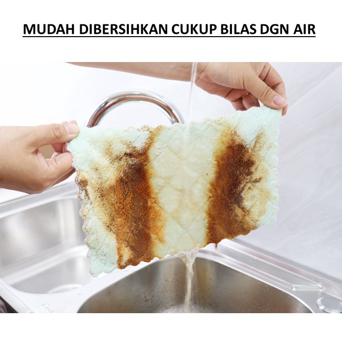 SHOPELLO - [ANTI MINYAK] Kain Lap Coral Kain Lap Dapur Microfiber Kain Lap Panci Piring