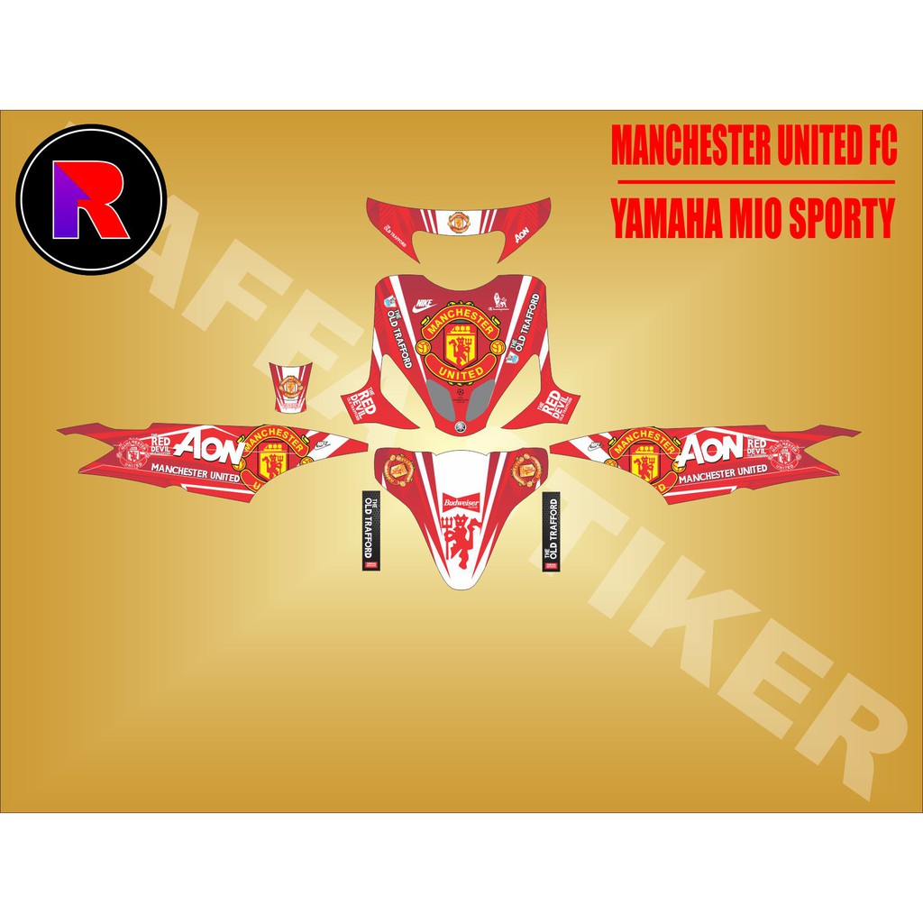 Decal Sticker Fullbody YAMAHA MIO SPORTY MERAH - MANCHESTER UNITED