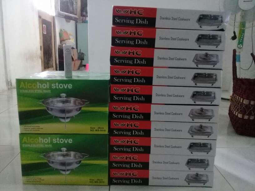 Prasmanan Set Full Kaca 5 Kotak 1 Bowl 6 Sendok Kerang Tanpa Sendok