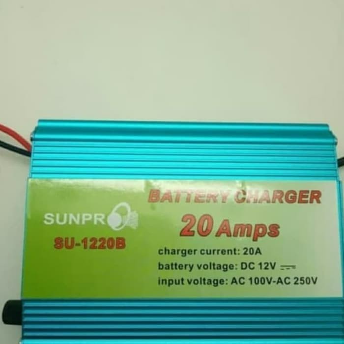 Pengecas Aki 20A Ampere SUNPRO Cas Aki Motor Mobil 20A 12 V