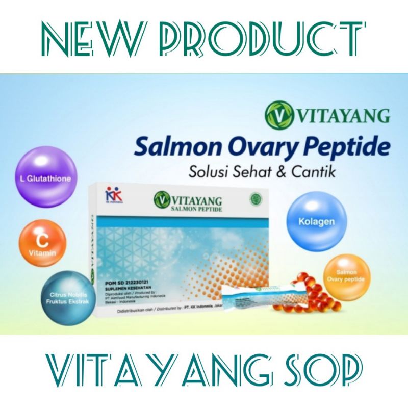 Vitayang SOP Salmon Ovary Peptide 1 Box isi 15 sachet Original 100%