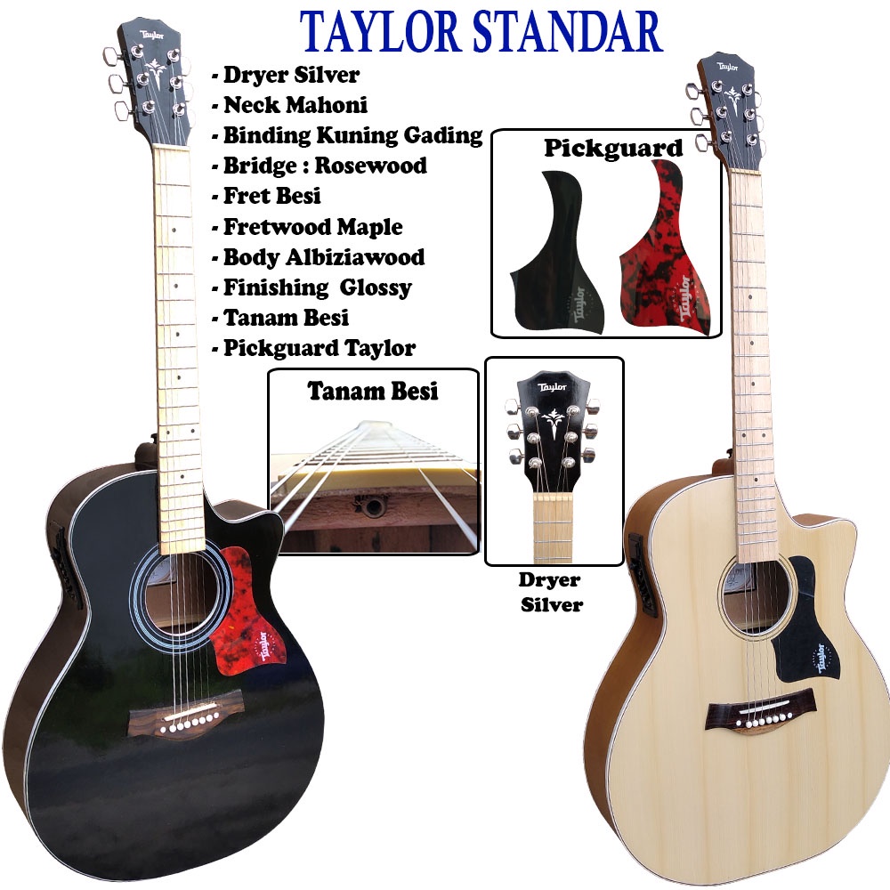 Gitar Akustik Taylor Double Run NECK UTUH Terbaru