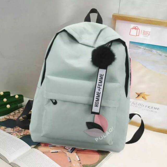 Ready stok  tas ransel daun tosca backpack daun tas ransel besar.