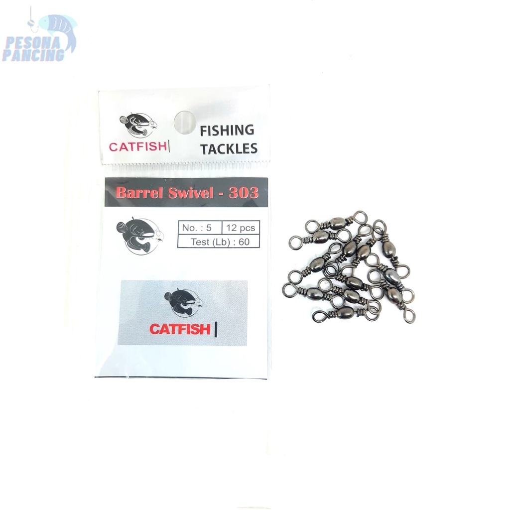 BARREL Swivel Kili-kili CATFISH 303 Black Nikel Termurah dan Terlaris Aksesoris Pancing Lainnya Pesona