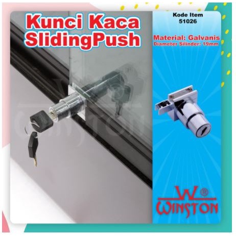 push lock /kunci etalase/kunci laci/kunci  lemari sliding kaca