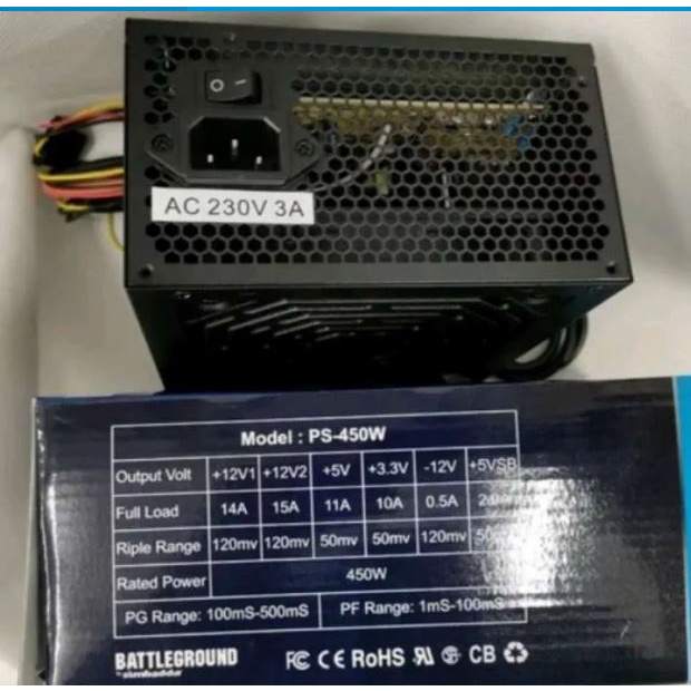 POWER SUPPLY BATTLEGROUND SIMBADDA 450W 80 PLUS