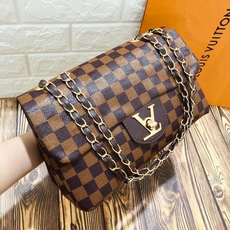 {{e2f_oficiallstore}} TAS WANITA PREMIUM COKLAT MEREK LV MAXI