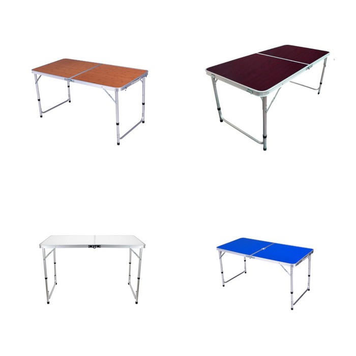 Meja lipat koper portable / meja alumunium lipat