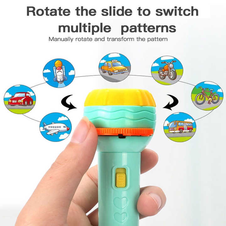 YGtoys Mainan Senter Proyektor Anak Gambar Hewan Kartun Dino Mainan Projektor Fun Flashlight Edukasi Edukatif