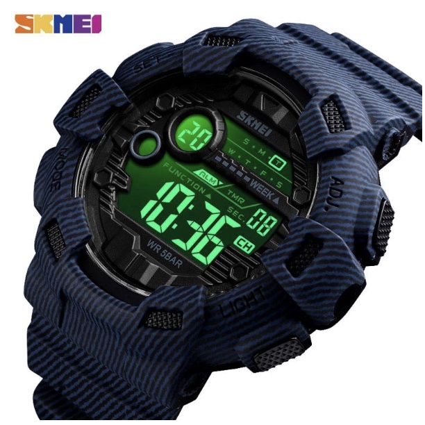 Jam Tangan Pria / SKMEI 1472 DENIM SERIES Men LED Digital Double Time / Jam Tangan Digital Original