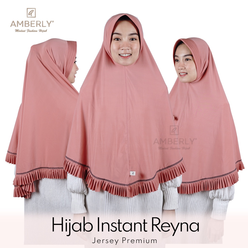 Amberly Reyna Jilbab instan jersey Bahan Jersey Premium