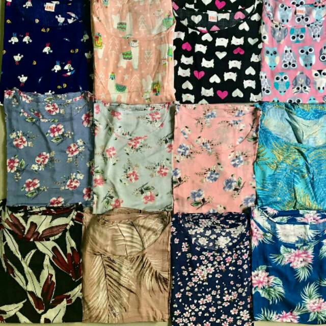 Daster Baju Tidur adem rayon katun selutut semata kaki grosir reseller