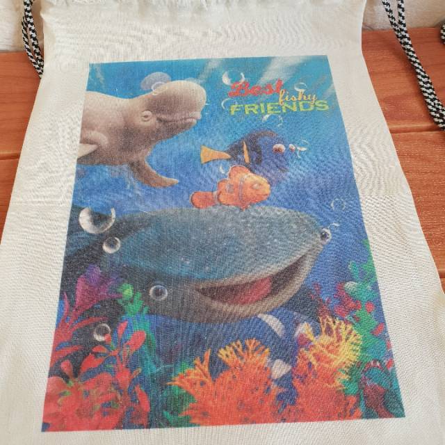 Tas Ransel Under The Sea / Tas Blacu / Tas Serut Blacu 30x40 / Tas Murah