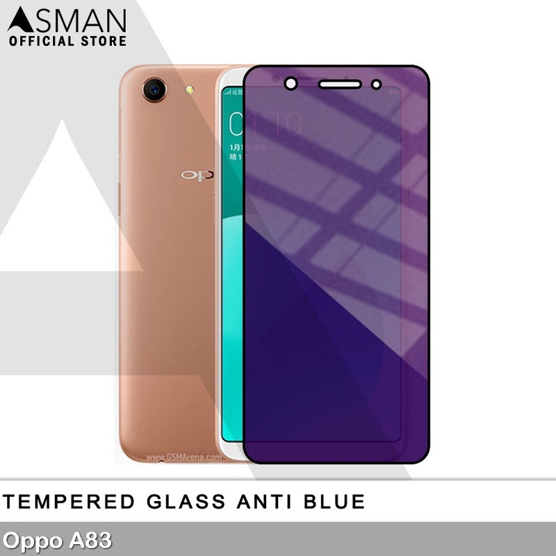 Tempered Glass Blue Light Full Lem OPPO A83 Anti Radiasi