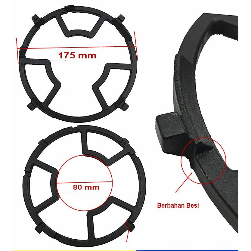 Universal Stovetop Trivet Tatakan /Dudukan Kompor Gas Bahan Besi