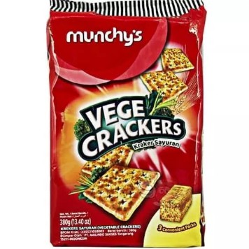 

Krekers sayuran Munchy Munchy's vege crackers 380g