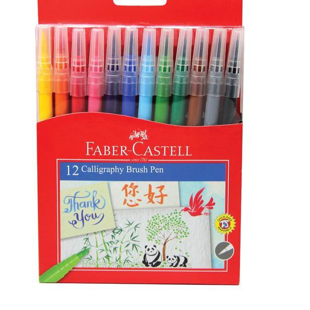 

TOP SELLER Faber-Castell Calligraphy Brush Pen Set 12 CD20 ....