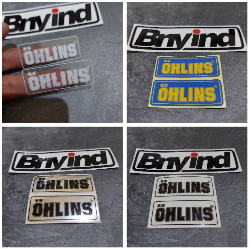 STICKER OHLINS STICKER SHOCK DEPAN