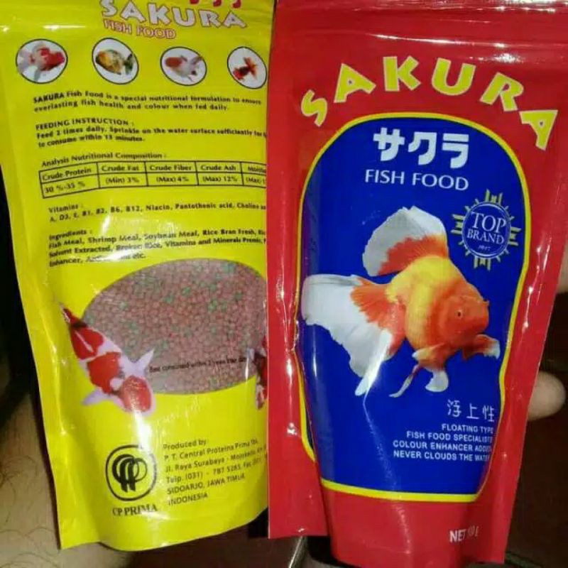 

Makanan ikan sakura fish food 100gr