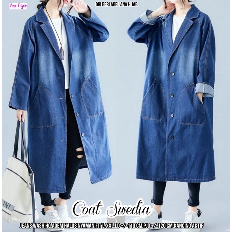 COAT SWEDIA BY ANA HIJAB LONG OUTER JEANS