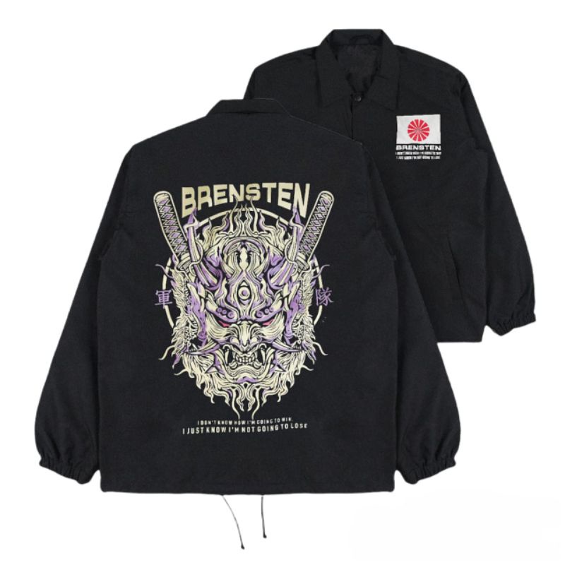 Brensten Coach Jacket Barong hitam pleasure two pocket unisex