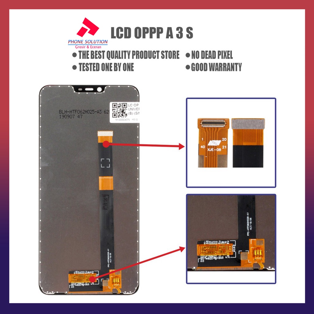 LCD Oppo A3S CPH-1803  LCD Realme 2  LCD Realme C1 Original Universal Fullset Touchscreen - Parts Kompatibel Dengan Produk Oppo // Supplier LCD Oppo A3S - Garansi 1 Bulan