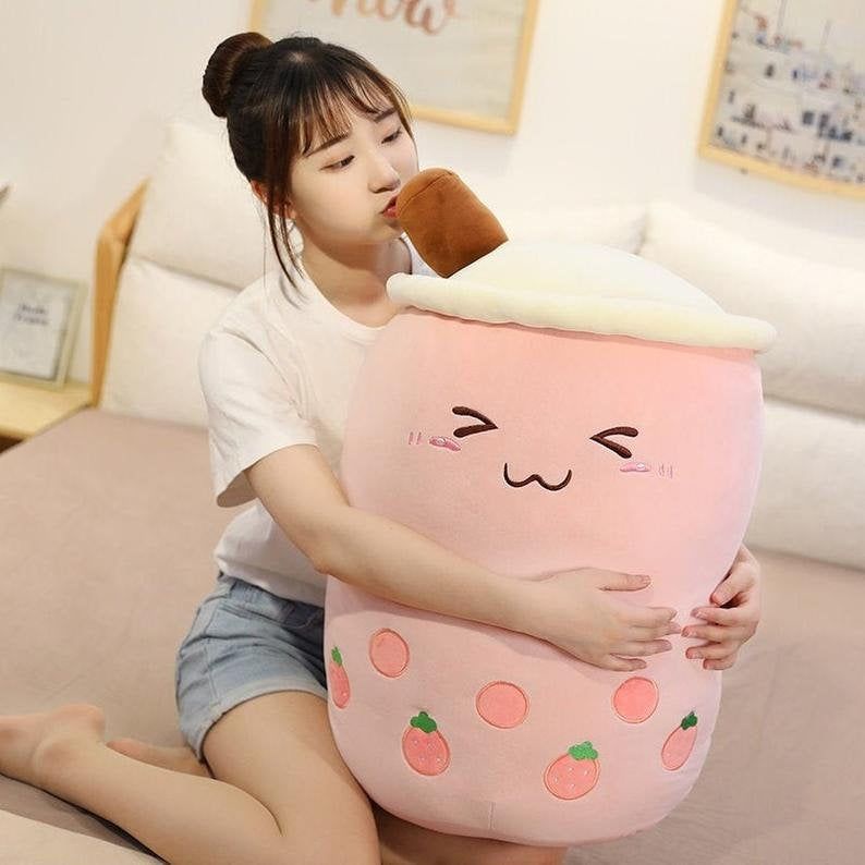 Boneka boba jumbo milk tea murah lembut empuk Boneka kualitas import standar SNI Lucu Dan imut segede galon air