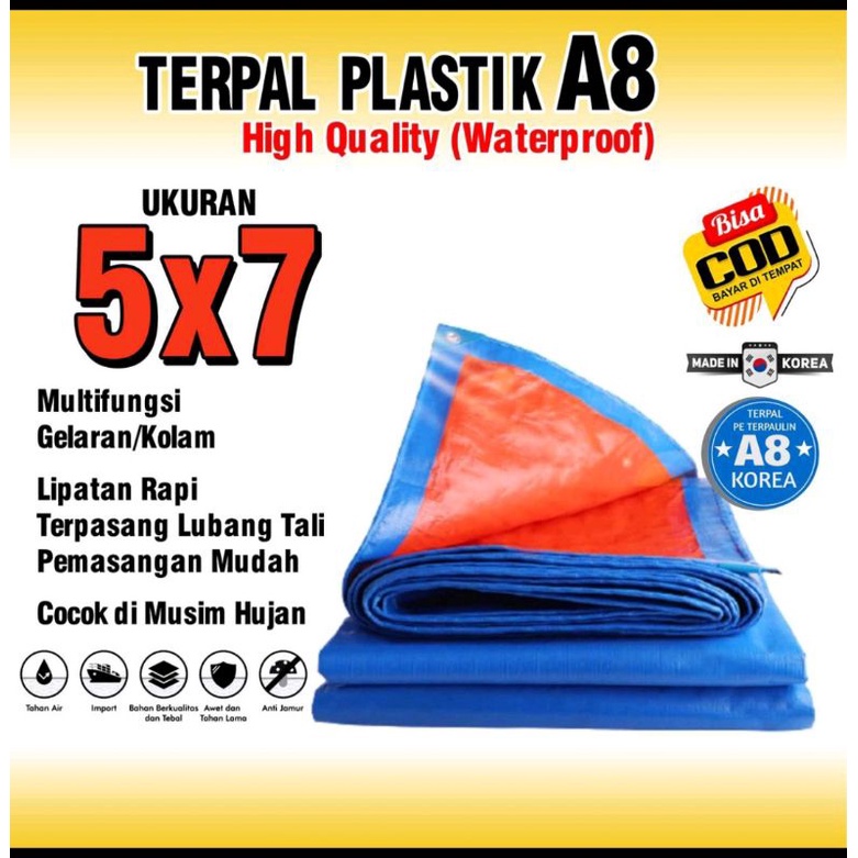 terpal ukuran 5×7 ketebalan A8