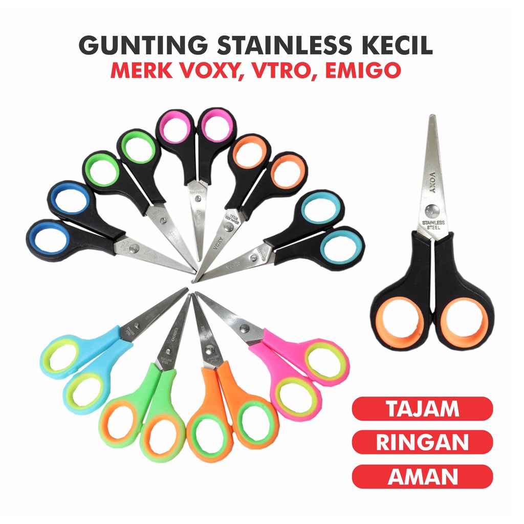 

Gunting Kertas Stainless Ukuran Kecil Warna Warni